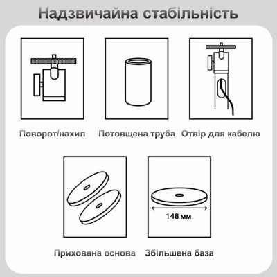 Стельовий кронштейн для проектора Jenovox X-Roof (180 мм) Стельовий кронштейн для проектора Jenovox X-Roof (180 мм)
